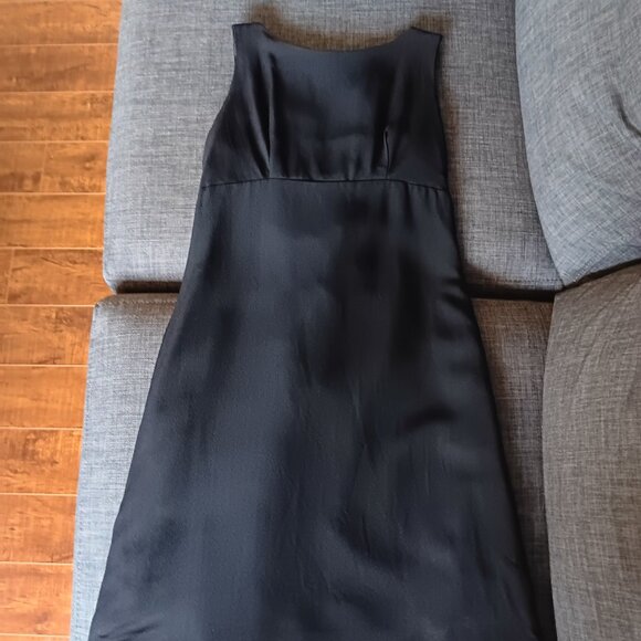 Vintage 1960s Little Black Dress The House of Nu-Mode Toronto Cut Out Back Bow - Picture 1 of 10